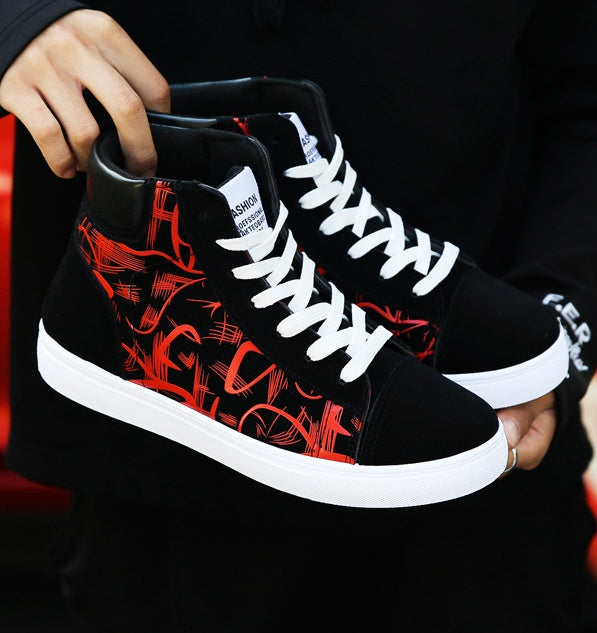 Spring high top shoes Korean Edition men''s shoes - 𝓢𝓱𝓸𝓹𝓵𝓮𝓬𝔂