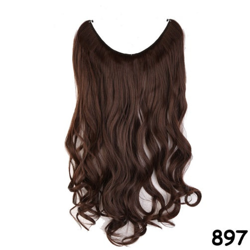 S-noilite 20 inches Invisible Wire No Clips in Hair Extensions Secret Fish Line Hairpieces Silky Straight Synthetic - 𝓢𝓱𝓸𝓹𝓵𝓮𝓬𝔂