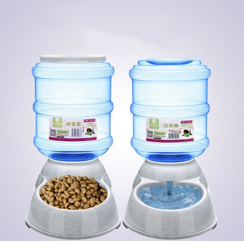 Cats Dogs Automatic Pet Feeder Drinking Water Fountains Large Capacity Plastic Pets Dog Food Bowl Water Dispenser - 𝓢𝓱𝓸𝓹𝓵𝓮𝓬𝔂