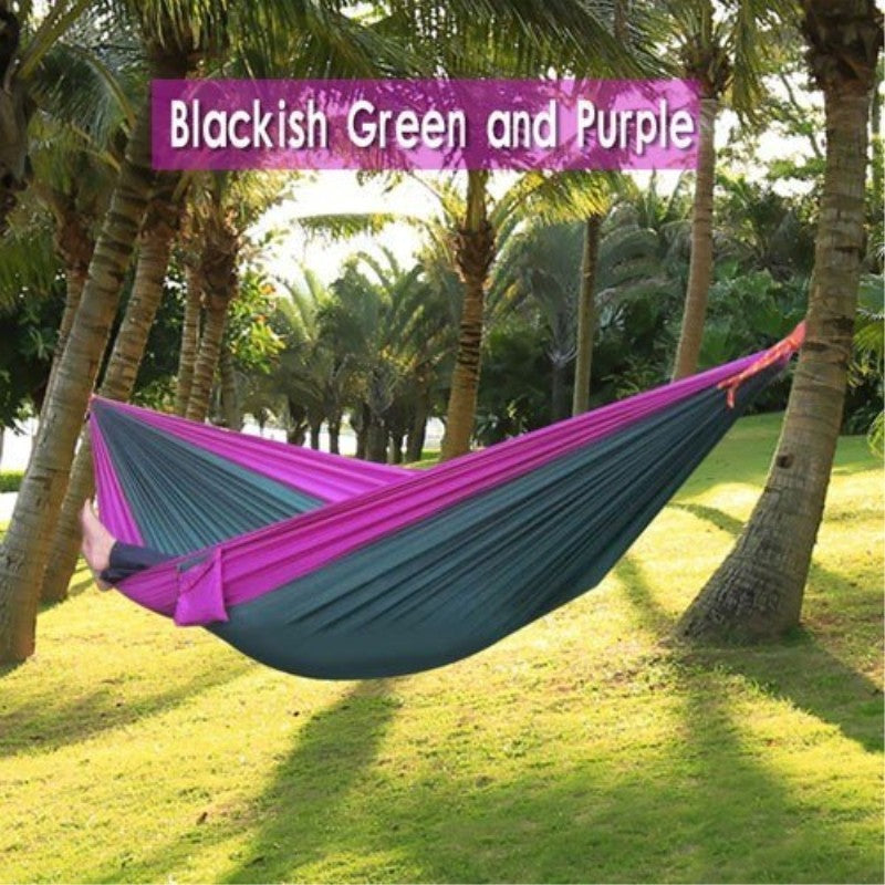 Backpacking Hammock - Portable Nylon Parachute Outdoor Double Hammock - 𝓢𝓱𝓸𝓹𝓵𝓮𝓬𝔂
