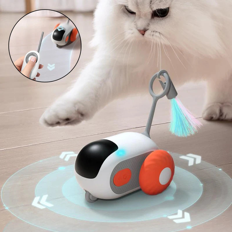 Remote Control Interactive Cat Car Toy USB Charging Chasing Automatic Self-moving Remote Smart Control Car Interactive Cat Toy Pet Products - 𝓢𝓱𝓸𝓹𝓵𝓮𝓬𝔂