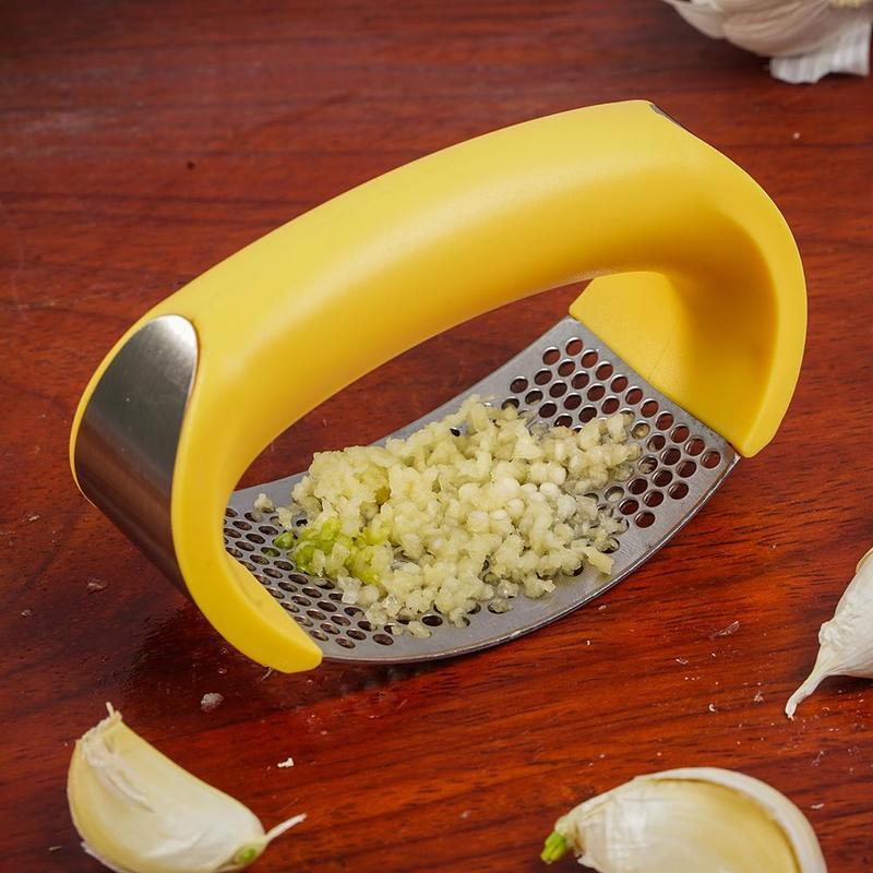 Stainless Steel Garlic Masher Garlic Press Household Manual Curve Fruit Vegetable Tools Kitchen Gadgets - 𝓢𝓱𝓸𝓹𝓵𝓮𝓬𝔂