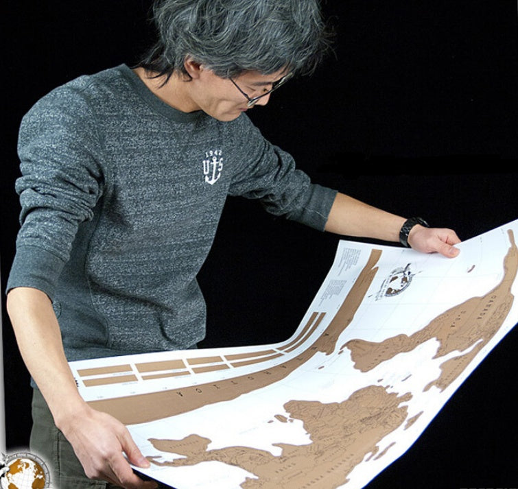 Personalized Black Scratch Off Art World Map Poster Decor Large Deluxe Poster Edition Travel - 𝓢𝓱𝓸𝓹𝓵𝓮𝓬𝔂