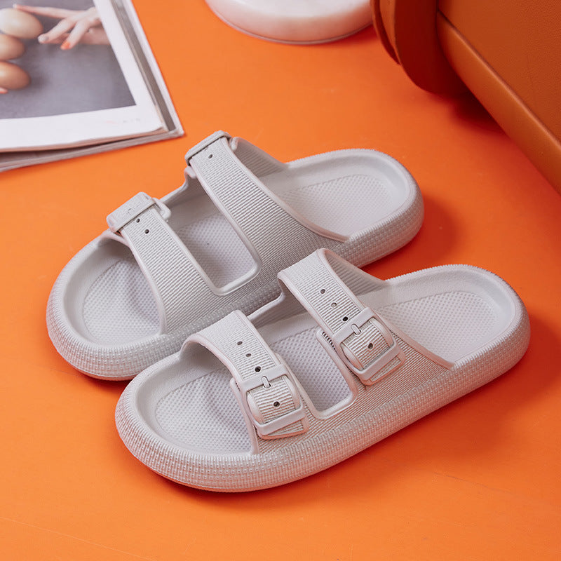 Platform Slippers Women's Summer Buckle Home Shoes Fashion Outdoor Wear Soft Bottom Sandals - 𝓢𝓱𝓸𝓹𝓵𝓮𝓬𝔂