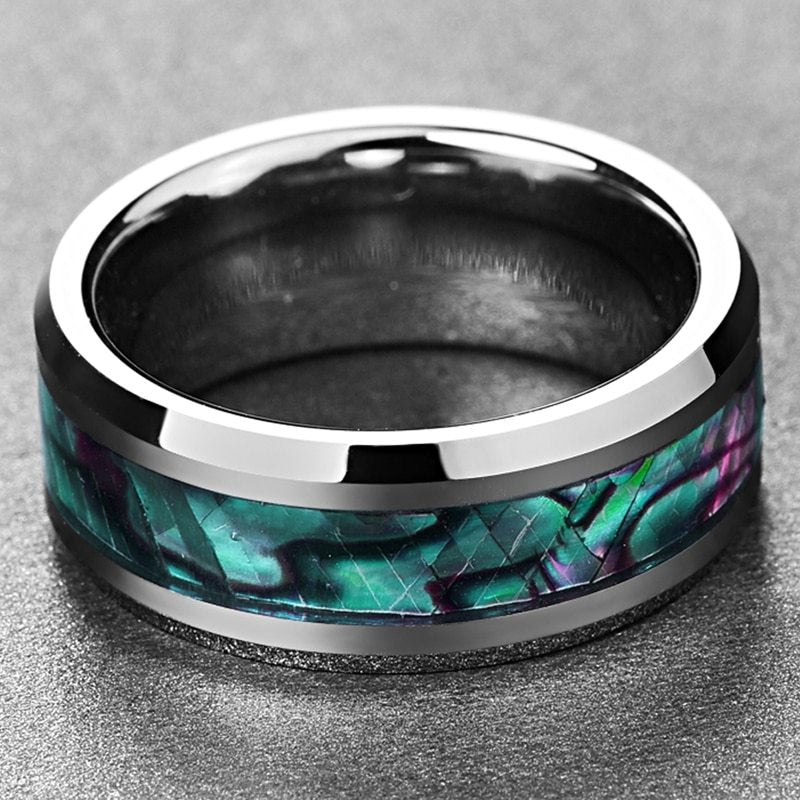 Tungsten Gold Ring With Black Veneer Plating - 𝓢𝓱𝓸𝓹𝓵𝓮𝓬𝔂