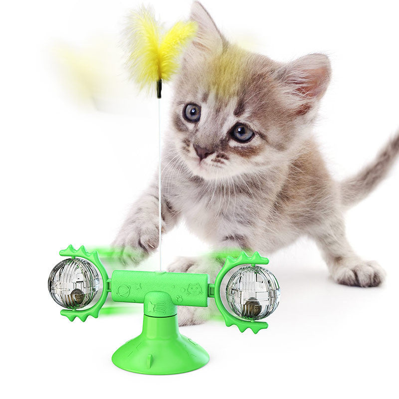 Cat Rotating Windmill Multi-Function Toys Itch Scratching Device Teeth Shining Toy - 𝓢𝓱𝓸𝓹𝓵𝓮𝓬𝔂