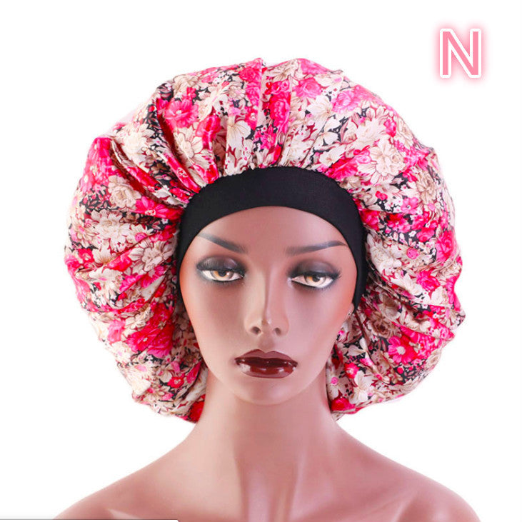 Beauty print Satin silk Bonnet sleep night cap - 𝓢𝓱𝓸𝓹𝓵𝓮𝓬𝔂