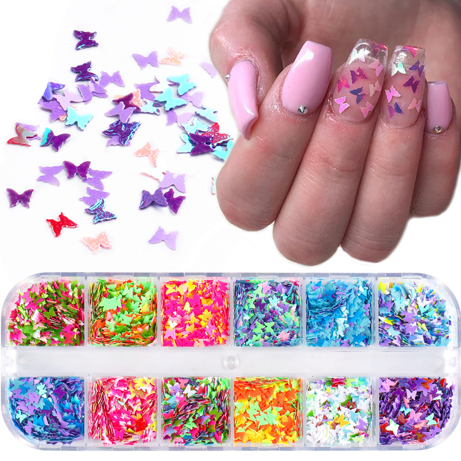 Symphony butterfly sequin nail decoration - 𝓢𝓱𝓸𝓹𝓵𝓮𝓬𝔂