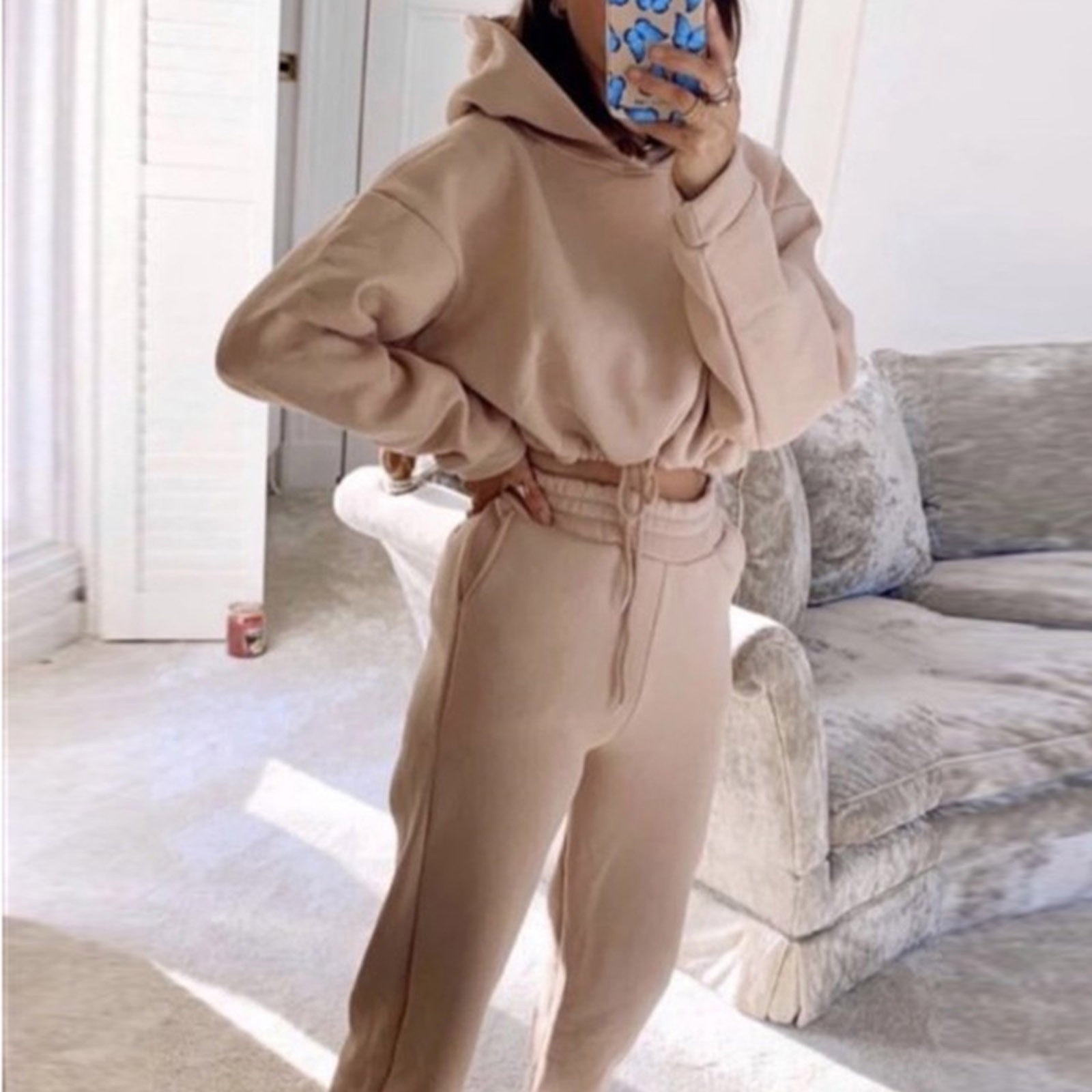 Jogging Suits For Women 2 Piece Sweatsuits Tracksuits Sexy Long Sleeve HoodieCasual Fitness Sportswear - 𝓢𝓱𝓸𝓹𝓵𝓮𝓬𝔂