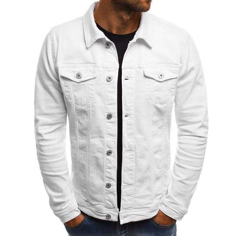 Casual Men Jacket Denim Button Shirt - 𝓢𝓱𝓸𝓹𝓵𝓮𝓬𝔂