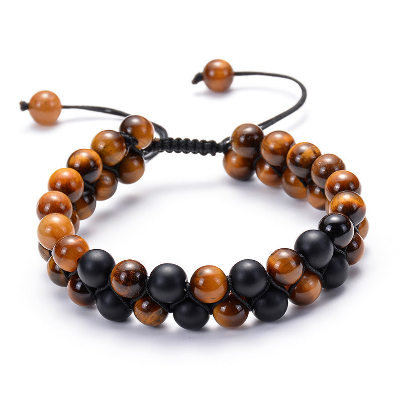 Tiger Eye Couple Bracelets Matte Black Agate Beads Bracelet - 𝓢𝓱𝓸𝓹𝓵𝓮𝓬𝔂