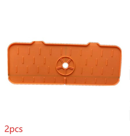 Kitchen Silicone  Faucet Absorbent Mat Sink Splash Guard Silicone Faucet Splash Catcher Countertop Protector For Bathroom Kitchen Gadgets - 𝓢𝓱𝓸𝓹𝓵𝓮𝓬𝔂