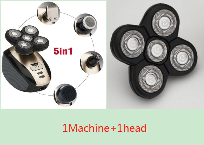 5 In 1 Multifunctional Electric Shaver 5 Blade Razor For Men Shaved Head Rechargeable Shaving Machine Beard Nose Hair Trimmer - 𝓢𝓱𝓸𝓹𝓵𝓮𝓬𝔂