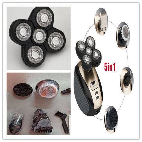 5 In 1 Multifunctional Electric Shaver 5 Blade Razor For Men Shaved Head Rechargeable Shaving Machine Beard Nose Hair Trimmer - 𝓢𝓱𝓸𝓹𝓵𝓮𝓬𝔂