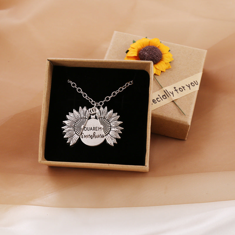You Are My Sunshine Sunflower Necklace Women Men - 𝓢𝓱𝓸𝓹𝓵𝓮𝓬𝔂