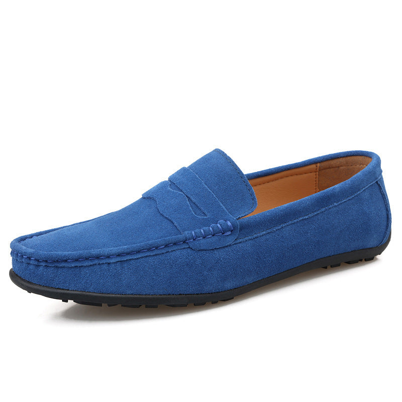 Men's Solid Color Suede British Flat Casual Shoes - 𝓢𝓱𝓸𝓹𝓵𝓮𝓬𝔂