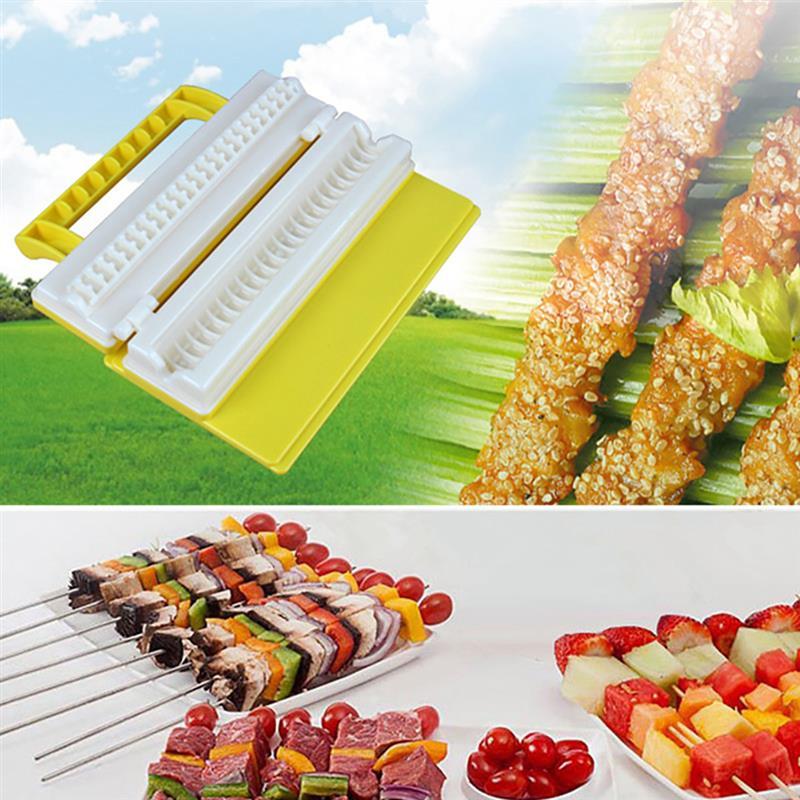 BBQ Meat String Machine Barbecue Skewer Tools Portable Tofu Skewer Kebab Maker Box Machine Grill Kitchen Accessories - 𝓢𝓱𝓸𝓹𝓵𝓮𝓬𝔂