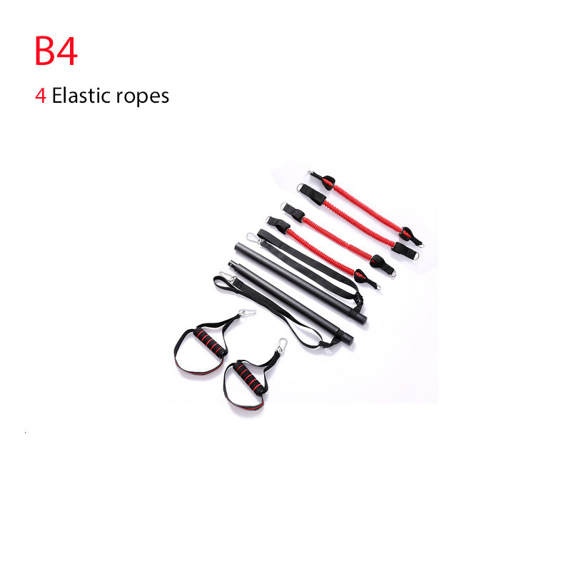 Body Workout Trainer Bar with Resistance Bands Rubber Buckles - 𝓢𝓱𝓸𝓹𝓵𝓮𝓬𝔂