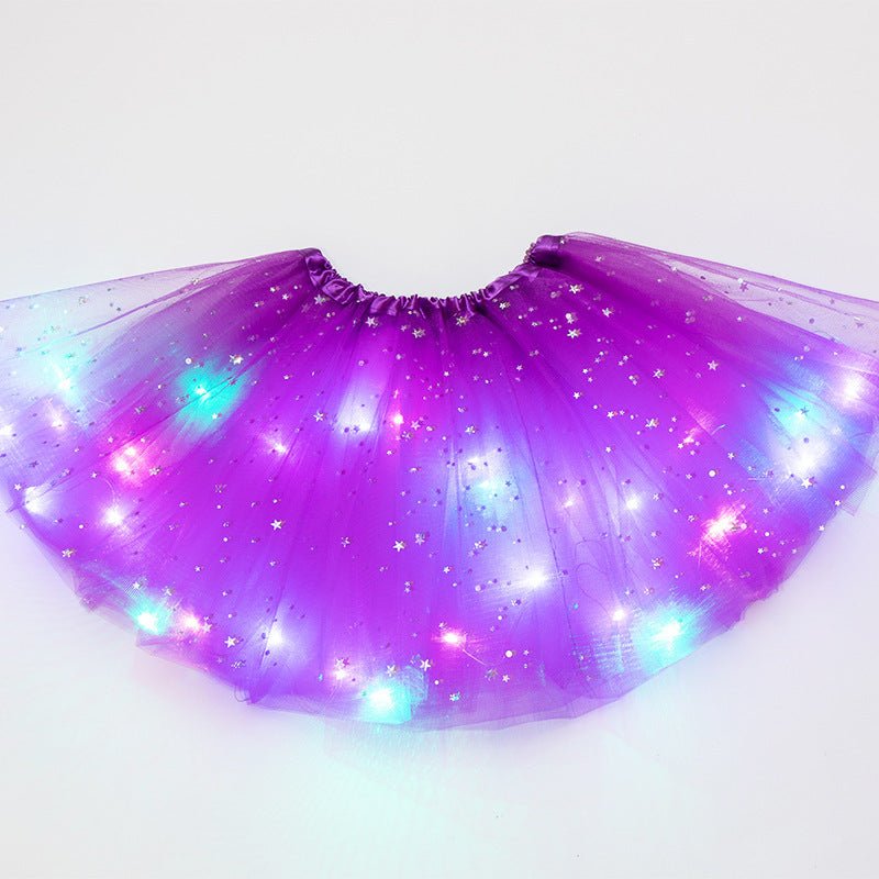 Magical & Luminous  LED Princess Halloween Tutu Skirt Sequins Shiny Skirt - 𝓢𝓱𝓸𝓹𝓵𝓮𝓬𝔂