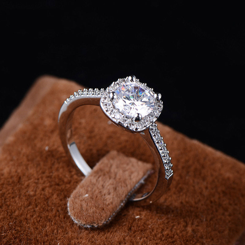 Wedding Rings for Women Silver Color Jewelry Luxury Rings Engagement Square Bague Cubic Zirconia - 𝓢𝓱𝓸𝓹𝓵𝓮𝓬𝔂