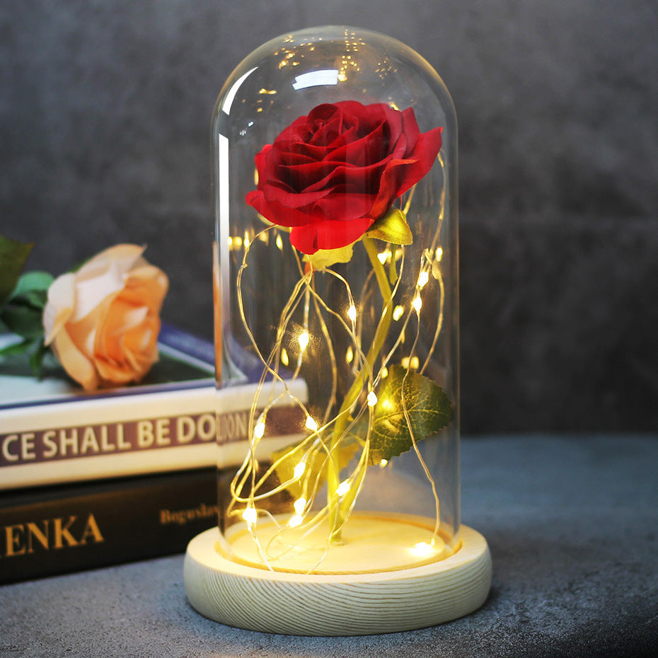 Enchanted Forever Rose Flower in Glass LED Light Christmas Decoration - 𝓢𝓱𝓸𝓹𝓵𝓮𝓬𝔂