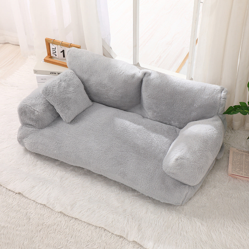 Warm Universal Rabbit Plush Pet Sofa Nest - 𝓢𝓱𝓸𝓹𝓵𝓮𝓬𝔂