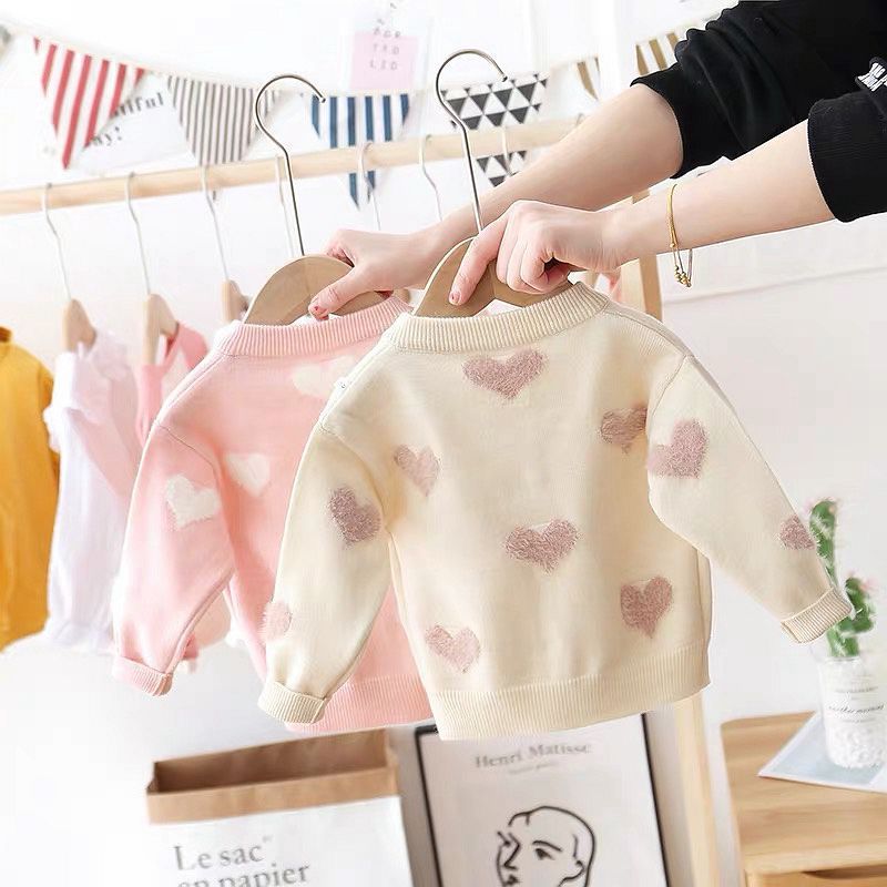 Girls Heart Knit Cardigan - 𝓢𝓱𝓸𝓹𝓵𝓮𝓬𝔂