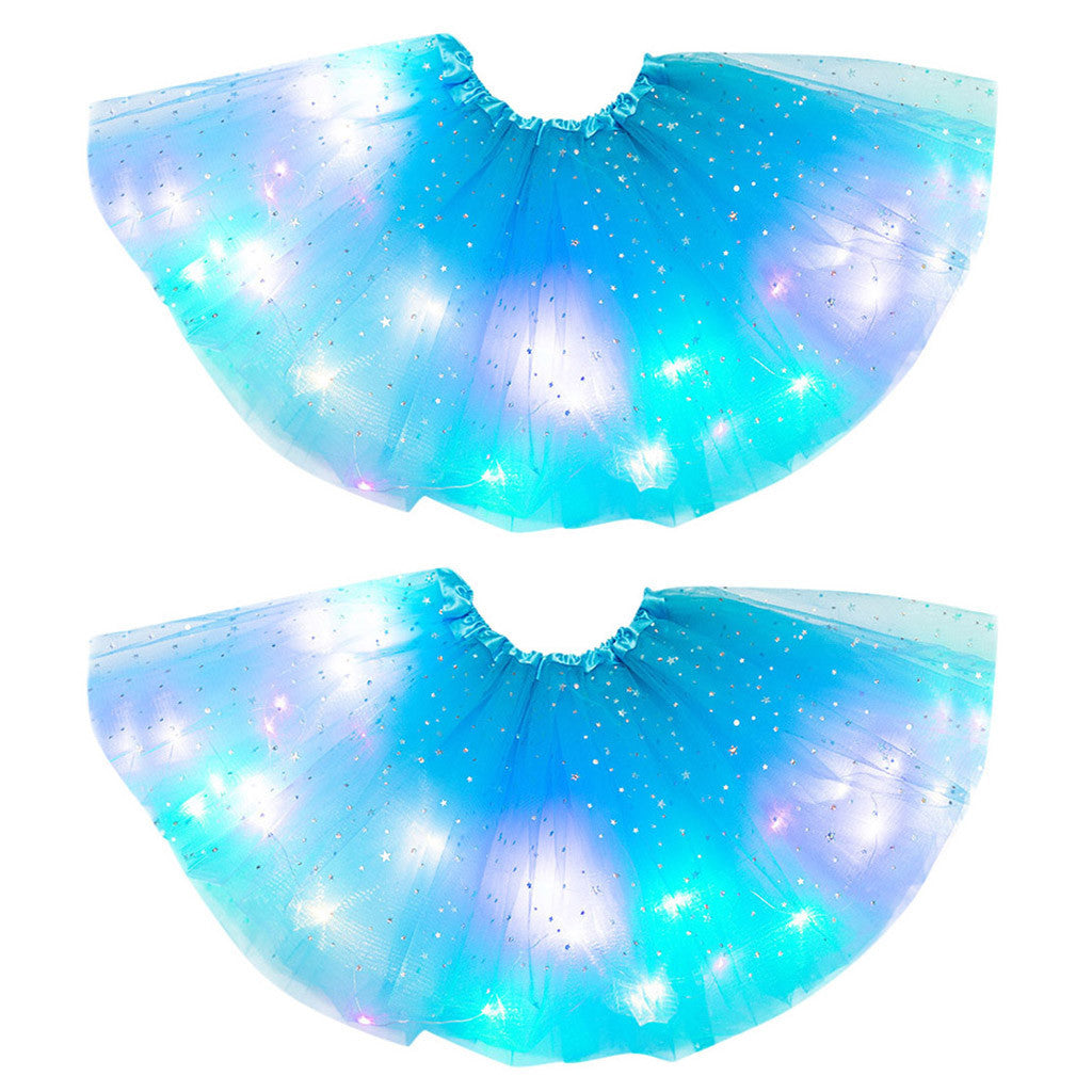 Magical & Luminous  LED Princess Halloween Tutu Skirt Sequins Shiny Skirt - 𝓢𝓱𝓸𝓹𝓵𝓮𝓬𝔂