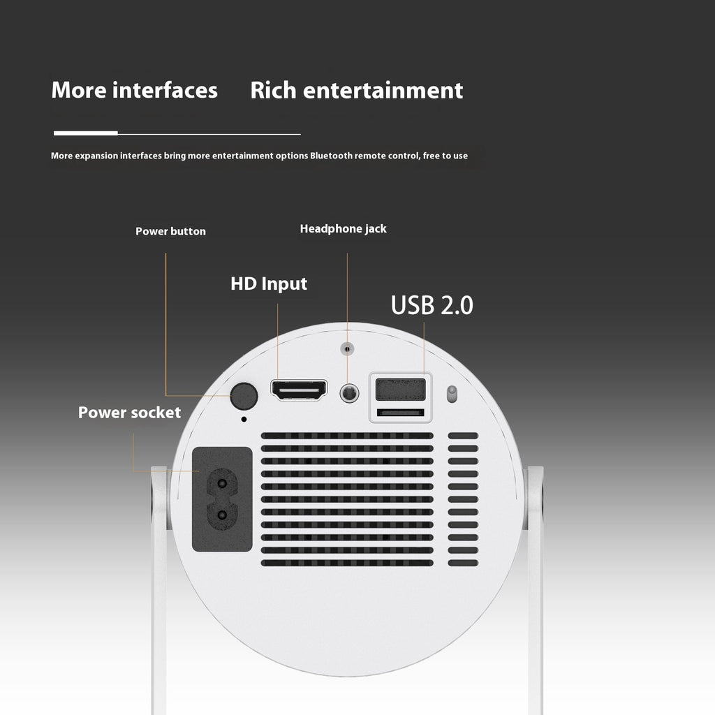Portable Projector Small Straight Projector For Home Use 180 Degrees Projection Angle Automatic Focus Home Video Projector - 𝓢𝓱𝓸𝓹𝓵𝓮𝓬𝔂