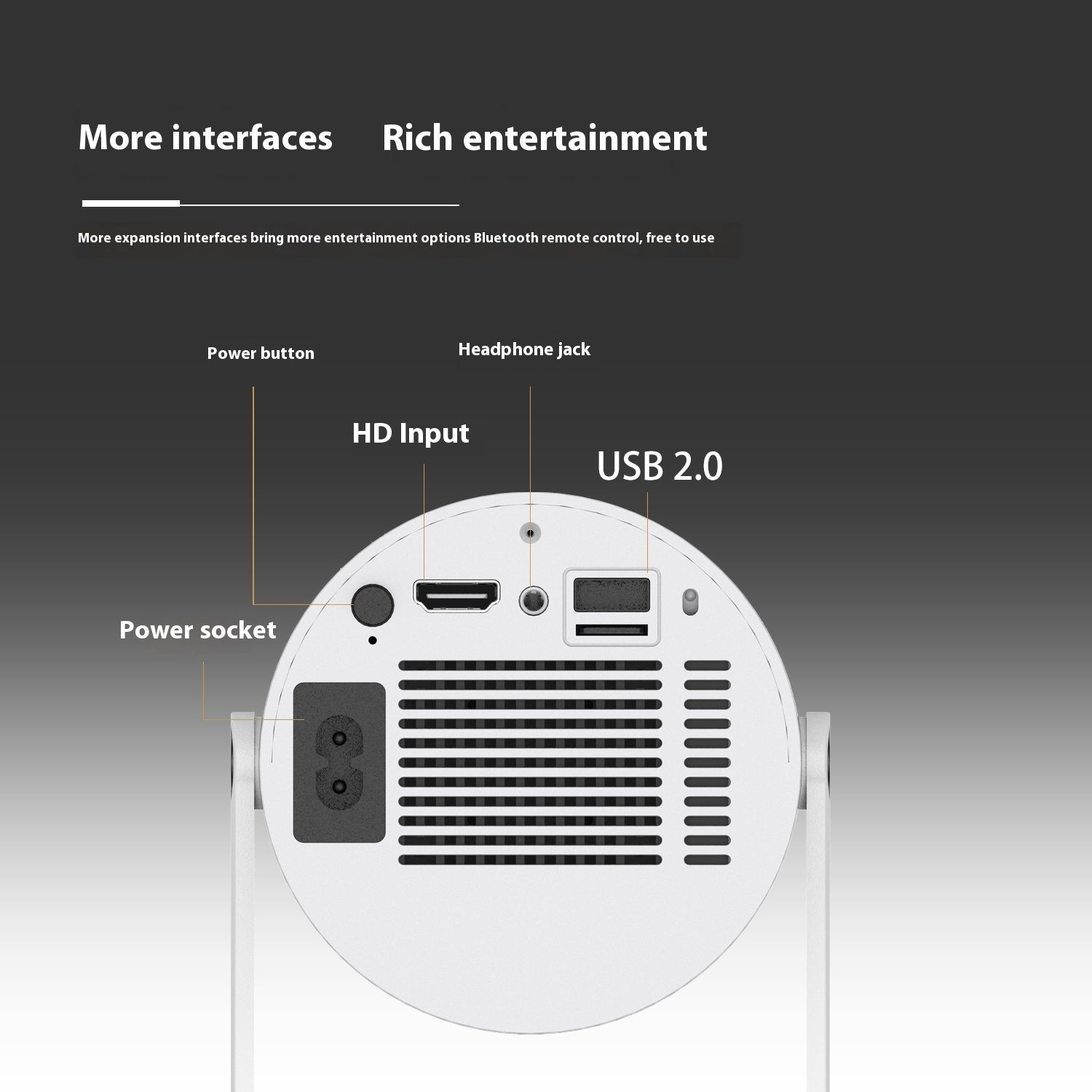 Portable Projector Small Straight Projector For Home Use 180 Degrees Projection Angle Automatic Focus Home Video Projector - 𝓢𝓱𝓸𝓹𝓵𝓮𝓬𝔂