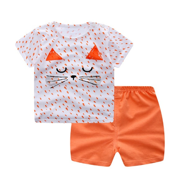 Cartoon Clothing Baby Boy Summer Clothes T-shirt Baby Girl Casual Clothing Sets - 𝓢𝓱𝓸𝓹𝓵𝓮𝓬𝔂