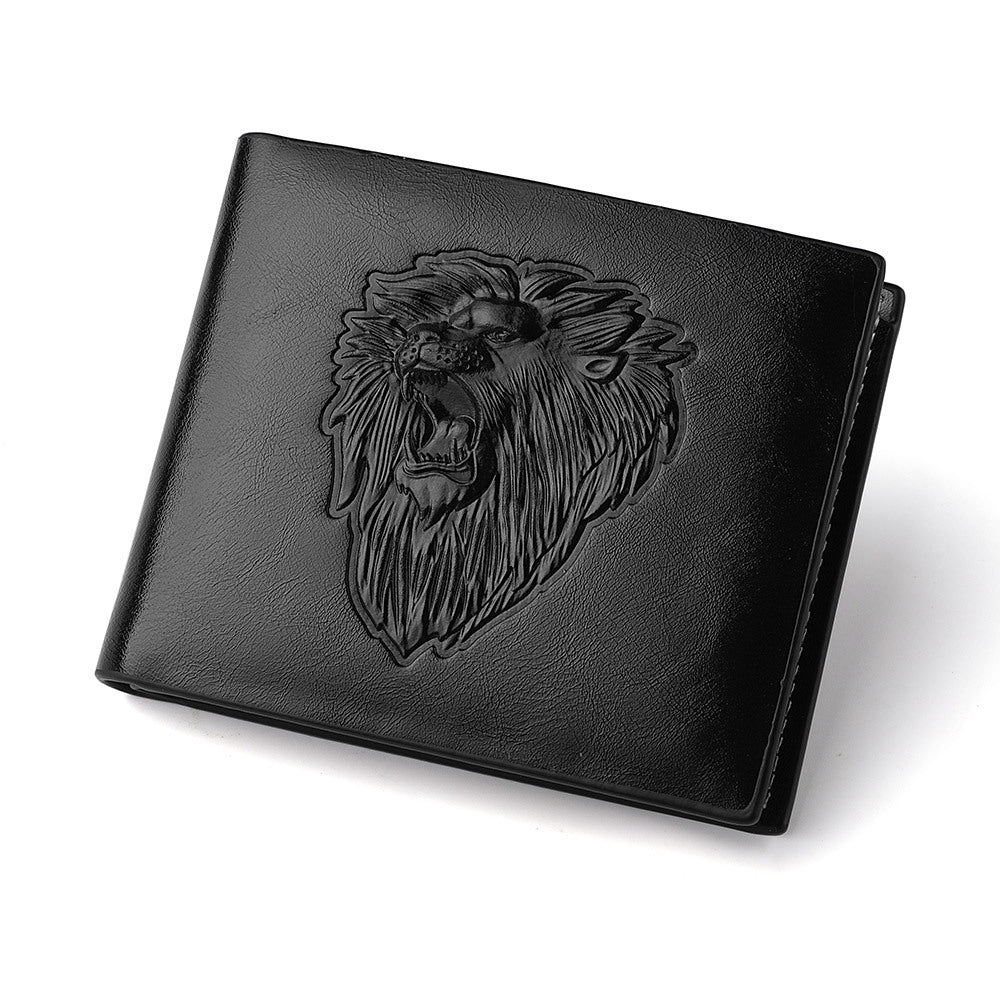 Men's Zipper Wallet Lion Embossed Pattern Animal - 𝓢𝓱𝓸𝓹𝓵𝓮𝓬𝔂