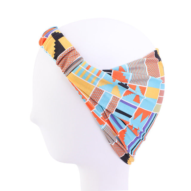African Pattern Print Headband For Women Twist Style - 𝓢𝓱𝓸𝓹𝓵𝓮𝓬𝔂