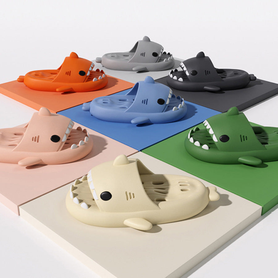 Shark Slippers With Drain Holes Shower Shoes For Women Quick Drying Eva Pool Shark Slides Beach Sandals With Drain Holes - 𝓢𝓱𝓸𝓹𝓵𝓮𝓬𝔂