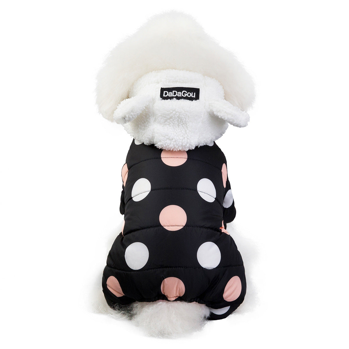 Warm big polka dot four-leg cotton coat - 𝓢𝓱𝓸𝓹𝓵𝓮𝓬𝔂