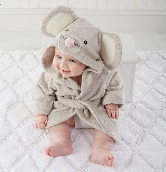 Children's Hooded Absorbent Animal-shaped Bathrobe - 𝓢𝓱𝓸𝓹𝓵𝓮𝓬𝔂