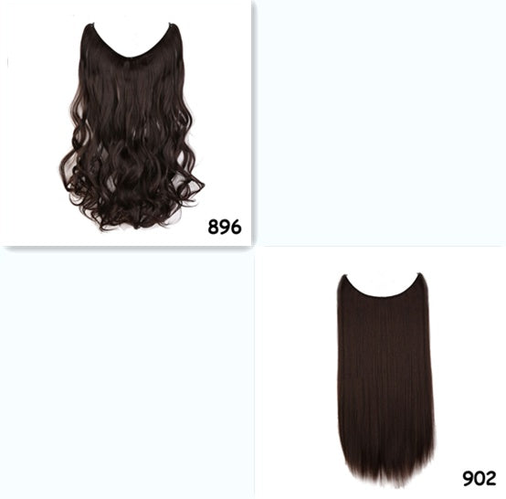 S-noilite 20 inches Invisible Wire No Clips in Hair Extensions Secret Fish Line Hairpieces Silky Straight Synthetic - 𝓢𝓱𝓸𝓹𝓵𝓮𝓬𝔂