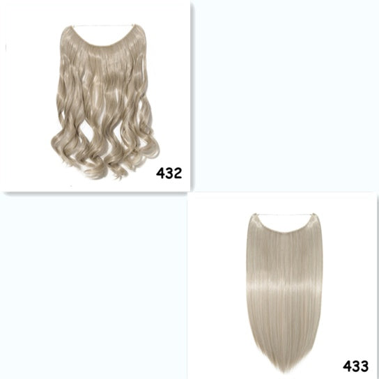 S-noilite 20 inches Invisible Wire No Clips in Hair Extensions Secret Fish Line Hairpieces Silky Straight Synthetic - 𝓢𝓱𝓸𝓹𝓵𝓮𝓬𝔂