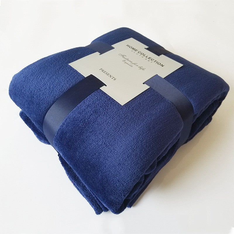 Pure Color Fleece Fleece Blanket Travel Blanket - 𝓢𝓱𝓸𝓹𝓵𝓮𝓬𝔂