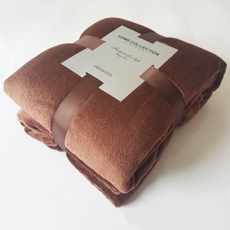 Pure Color Fleece Fleece Blanket Travel Blanket - 𝓢𝓱𝓸𝓹𝓵𝓮𝓬𝔂