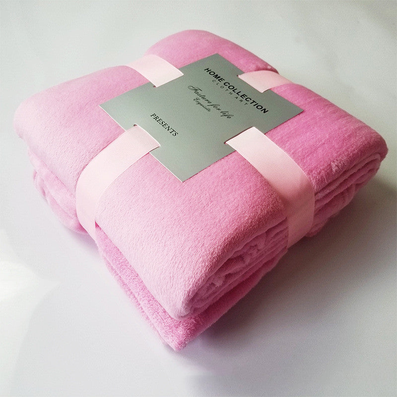Pure Color Fleece Fleece Blanket Travel Blanket - 𝓢𝓱𝓸𝓹𝓵𝓮𝓬𝔂