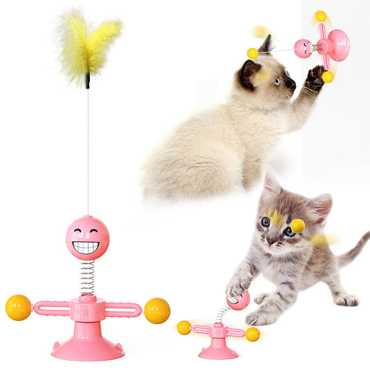 Cat Rotating Windmill Multi-Function Toys Itch Scratching Device Teeth Shining Toy - 𝓢𝓱𝓸𝓹𝓵𝓮𝓬𝔂