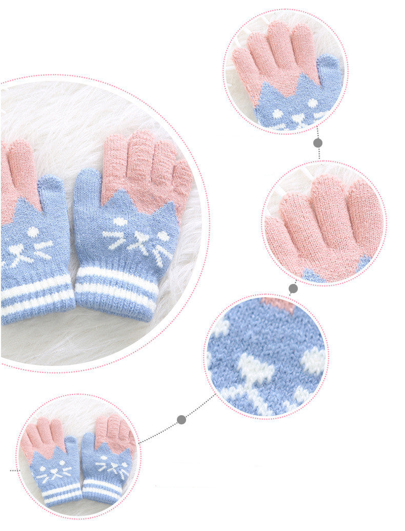 Gants pour enfant avec motif chat - 𝓢𝓱𝓸𝓹𝓵𝓮𝓬𝔂