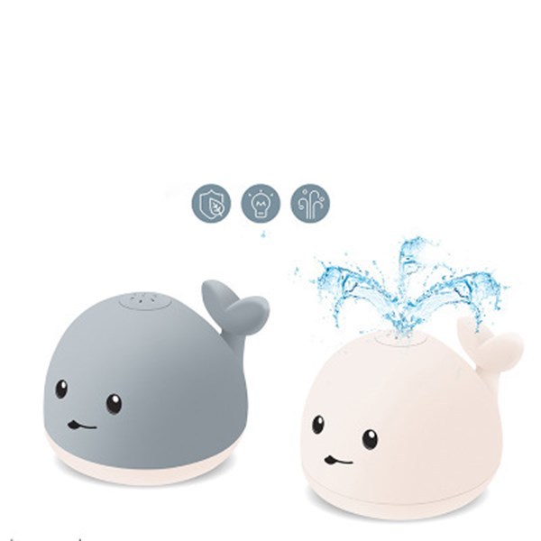 Baby Cute Cartoon Whale Floating Spraying Water Bath Toys With Light Music LED Light Baby Toys - 𝓢𝓱𝓸𝓹𝓵𝓮𝓬𝔂