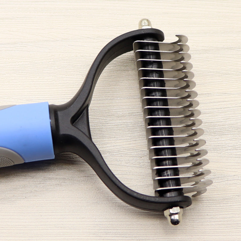 Pet Long-haired Dogknot Comb Double-sided Blade Dog - 𝓢𝓱𝓸𝓹𝓵𝓮𝓬𝔂