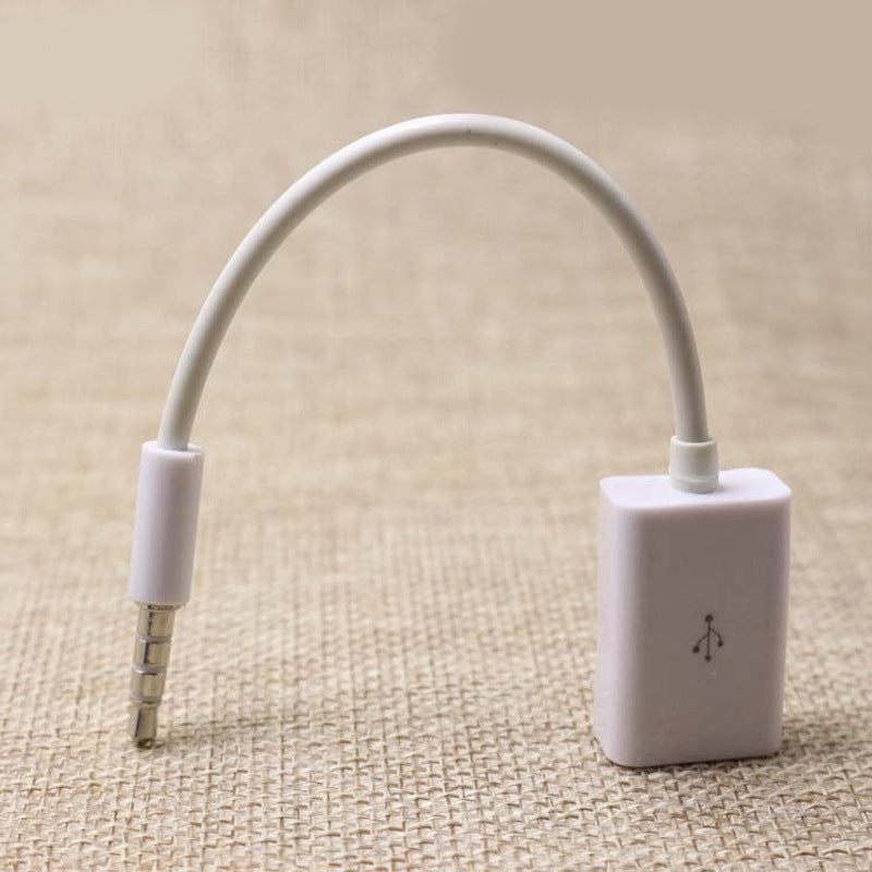Car MP3 3.5mm Male AUX Audio Socket Jack To USB 2.0 Female Converter Cable Cord Car Interior Accessories Boutique New Hot Sale