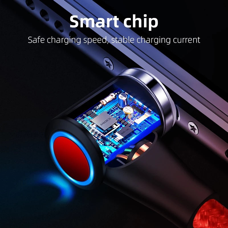 Compatible with Apple , Magnetic USB Cable Fast Charging Micro USB Type C Data Wire Cord Magnet Charger Mobile Phone Cable