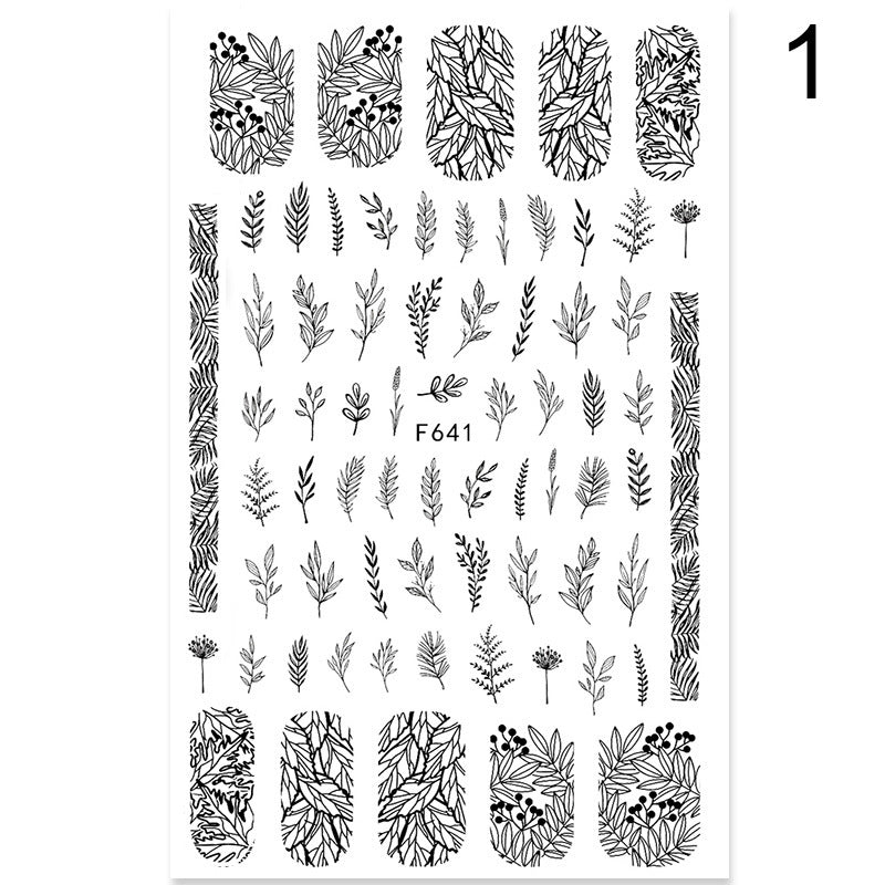 Summer Flowers and Love Adhesive Stickers Nail Art Stickers Foreign Trade Nail Stickers Nail Art Decals - 𝓢𝓱𝓸𝓹𝓵𝓮𝓬𝔂