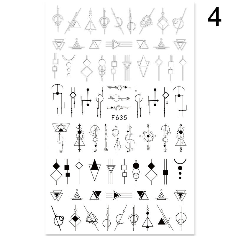 Summer Flowers and Love Adhesive Stickers Nail Art Stickers Foreign Trade Nail Stickers Nail Art Decals - 𝓢𝓱𝓸𝓹𝓵𝓮𝓬𝔂