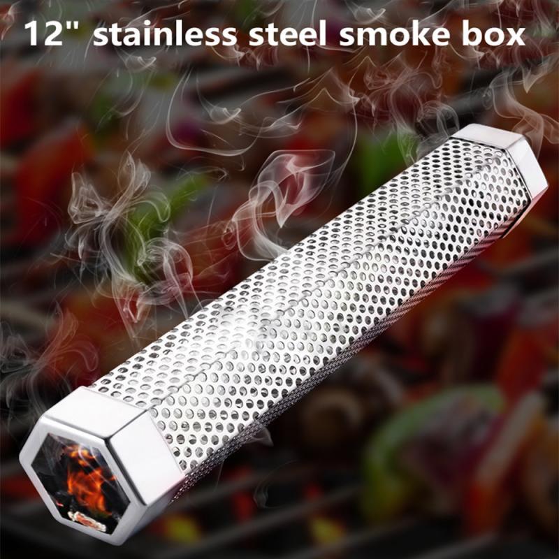 BBQ Accessories Outdoor Stainless Steel Smoker Smoke BOX Barbecue Stainless Steel Smoke Box Barbecue Grill Smoking Fruit Box - 𝓢𝓱𝓸𝓹𝓵𝓮𝓬𝔂